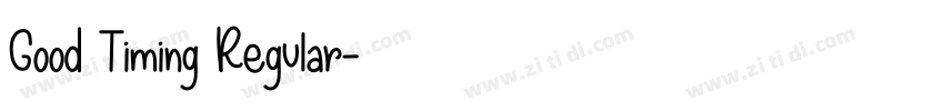 Good Timing Regular字体转换 Good Timing Regular字体转换